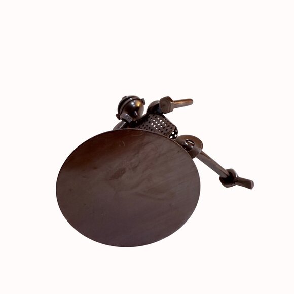 Football Industrial Art Sculpture Nuts and Bolts Metal Sports Recycled Decor 9" - Picture 7 of 14